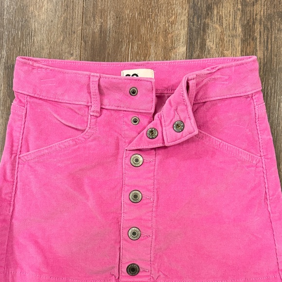 SO Pink Button-Front Kids Skirt - Picture 2 of 6